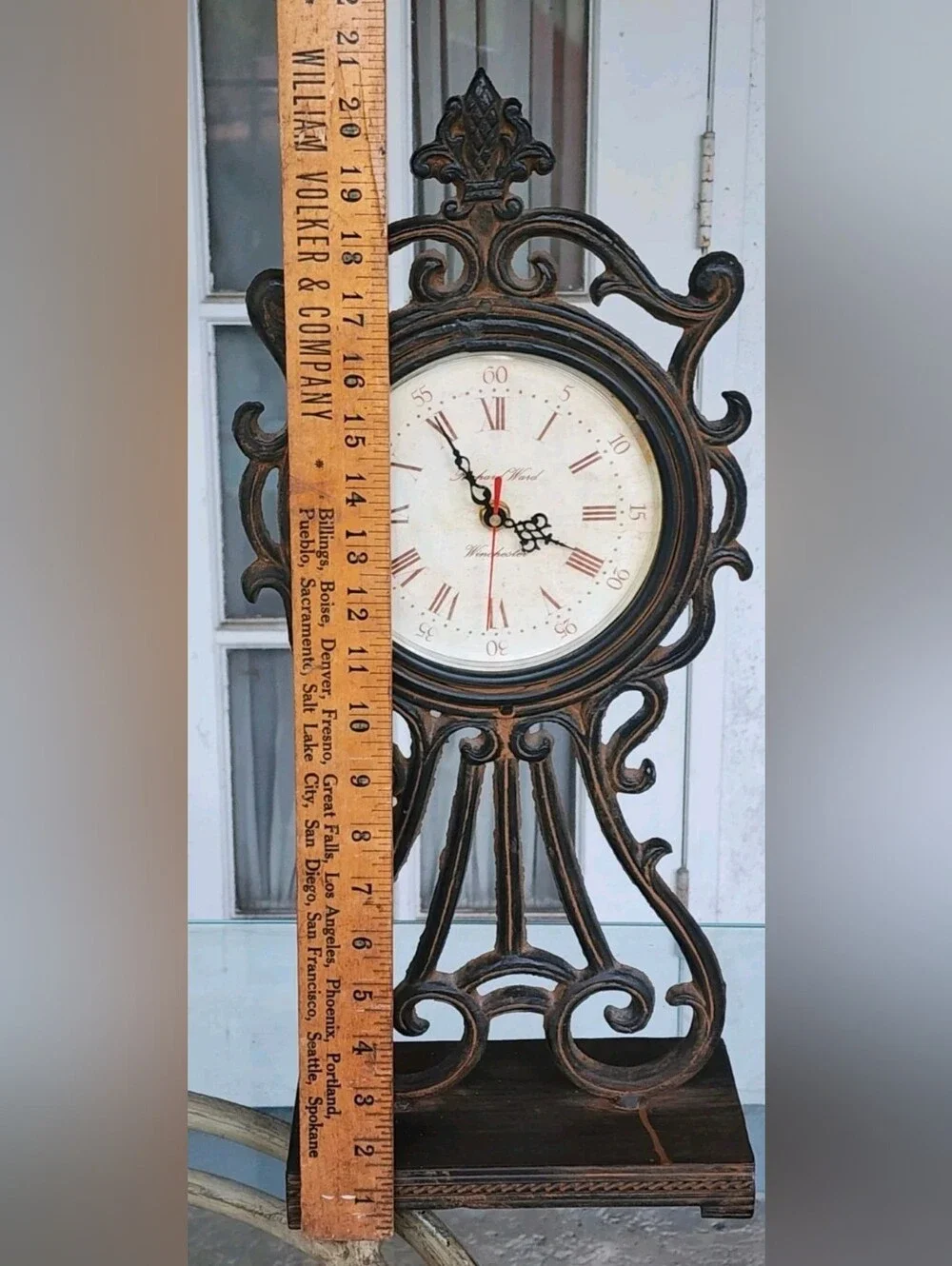 Vintage Winchester Desk Clock For Mantel/Shelf, By Richard Ward, Not Working